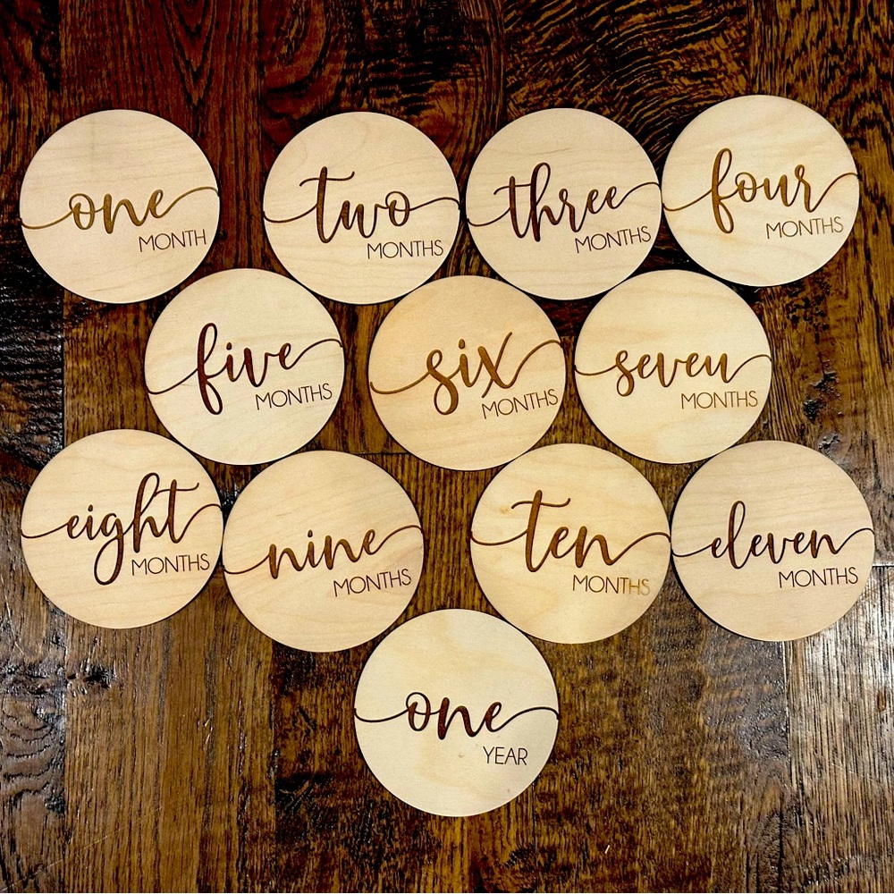 Wooden Milestone Discs